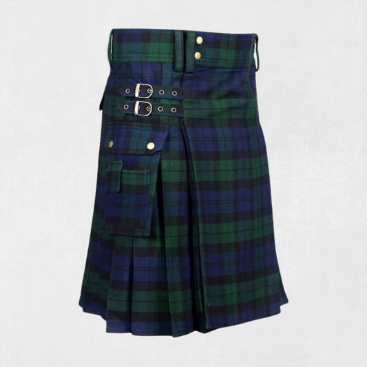 Black Watch Custom Made Tartan Kilt for Men – Classic Scottish Highland Design