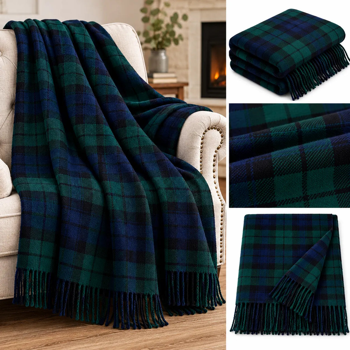 Black Watch Tartan Blanket