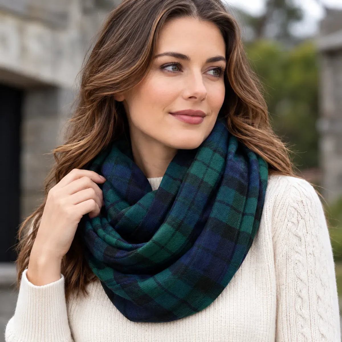 Black Watch Tartan Infinity Scarf