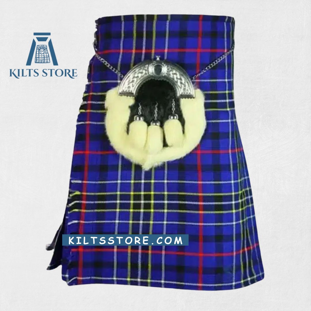 Blue Tartan Modern Kilt for Men – Scottish Style