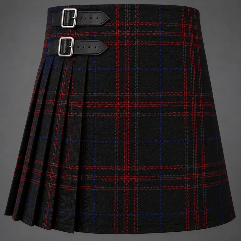 Brown Douglas Ian Cameron Personal Tartan Kilt featuring authentic Scottish tartan with traditional pleated Highland design