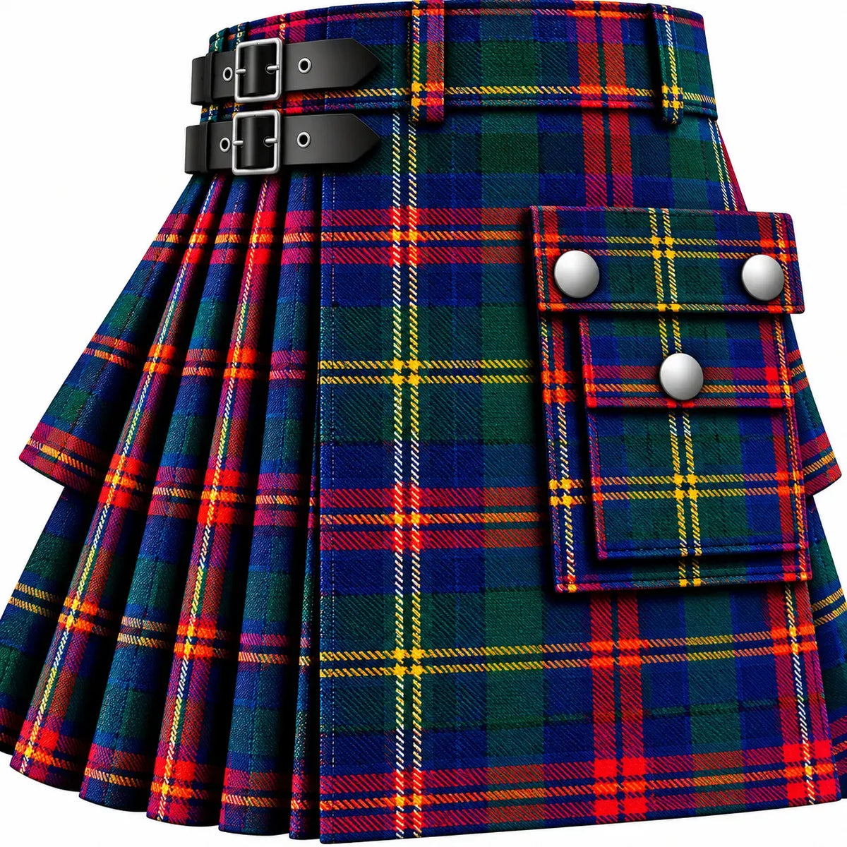Bruce of Kinnaird Dress Tartan Kilt in traditional Scottish Highland style