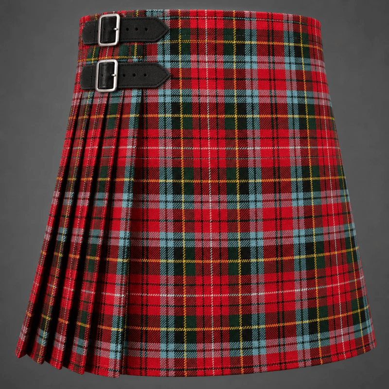 Caledonian Cameron Commando Tartan Kilt featuring authentic Scottish tartan with traditional pleated Highland design
