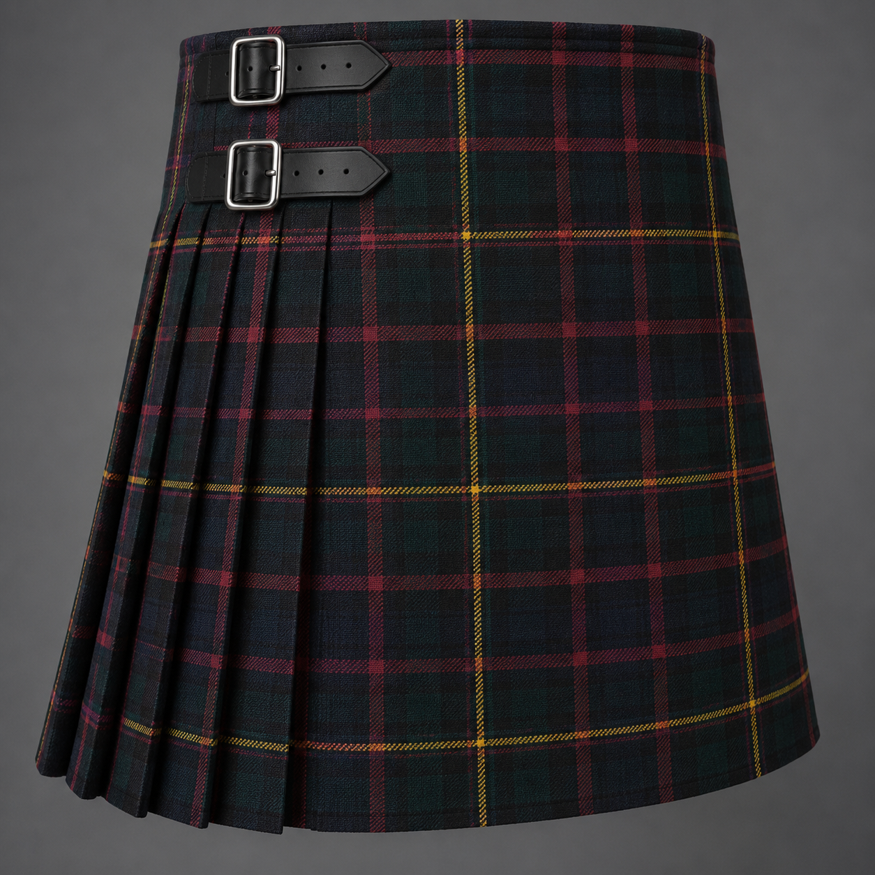 Cameron of Erracht WCWM Tartan Kilt featuring authentic Scottish clan tartan with traditional pleated Highland design