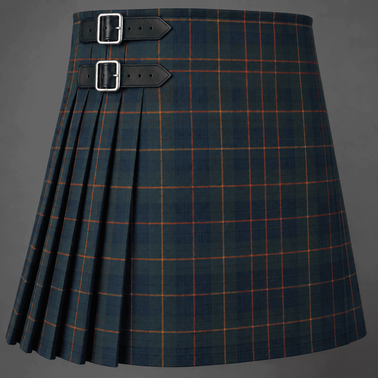 Cameron of Lochiel Hunting Tartan Kilt featuring authentic Scottish clan tartan with traditional pleated Highland design