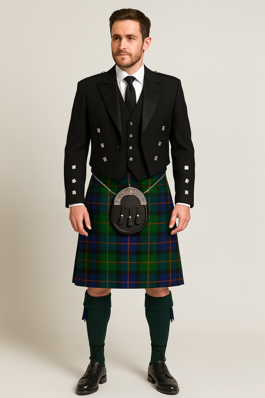 Premium Quality MacCaskill Tartan Kilt with Prince Charlie Outfit