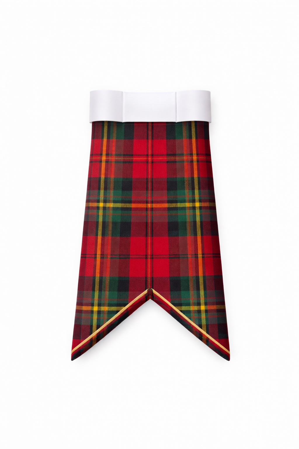 Clan MacDuff Ancient tartan flashes worn with traditional Scottish kilt hose for Highland dress