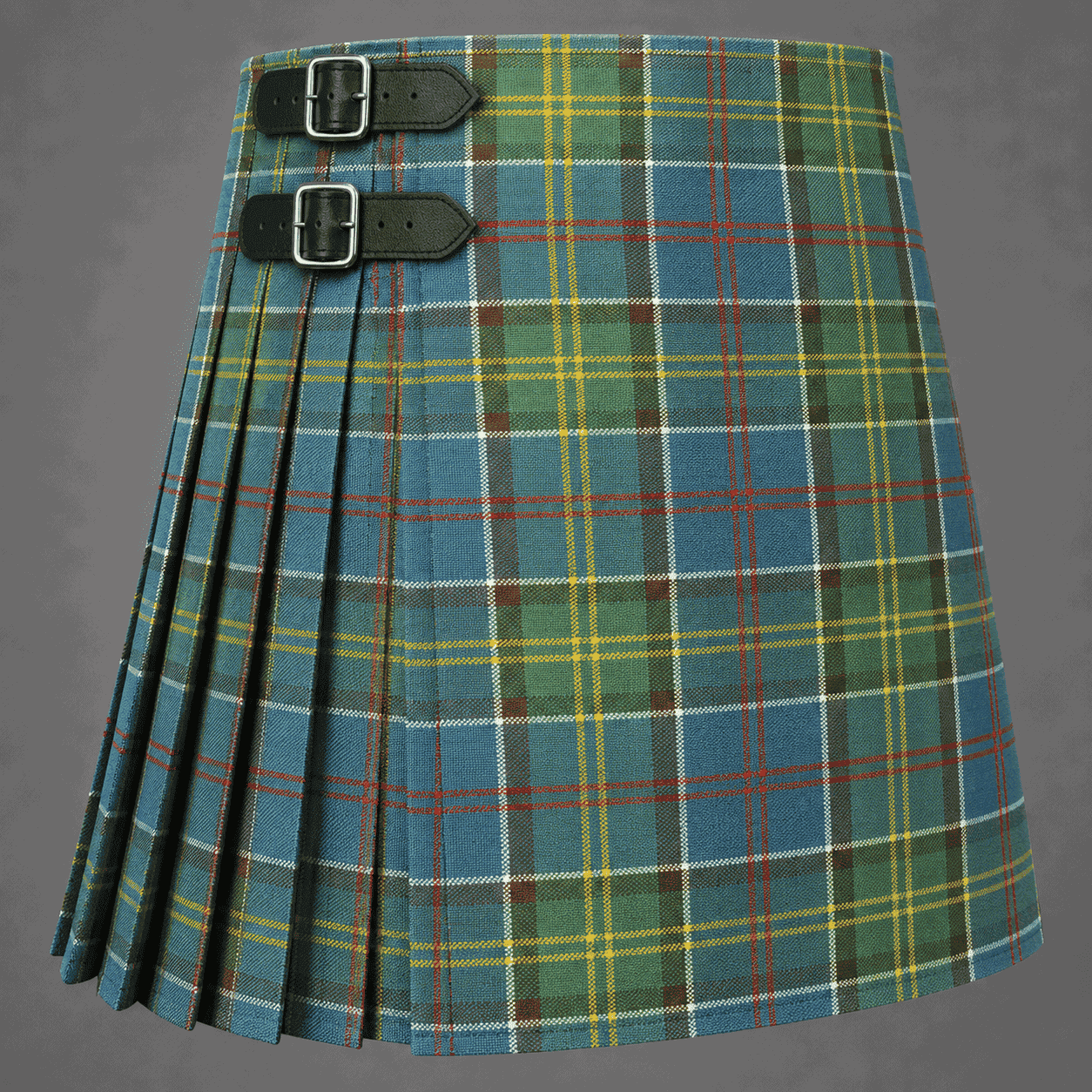Colville Tartan Kilt featuring authentic Scottish clan tartan with traditional pleated Highland design