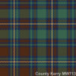 County Kerry tartan traditional Irish pattern fabric used in heritage clothing