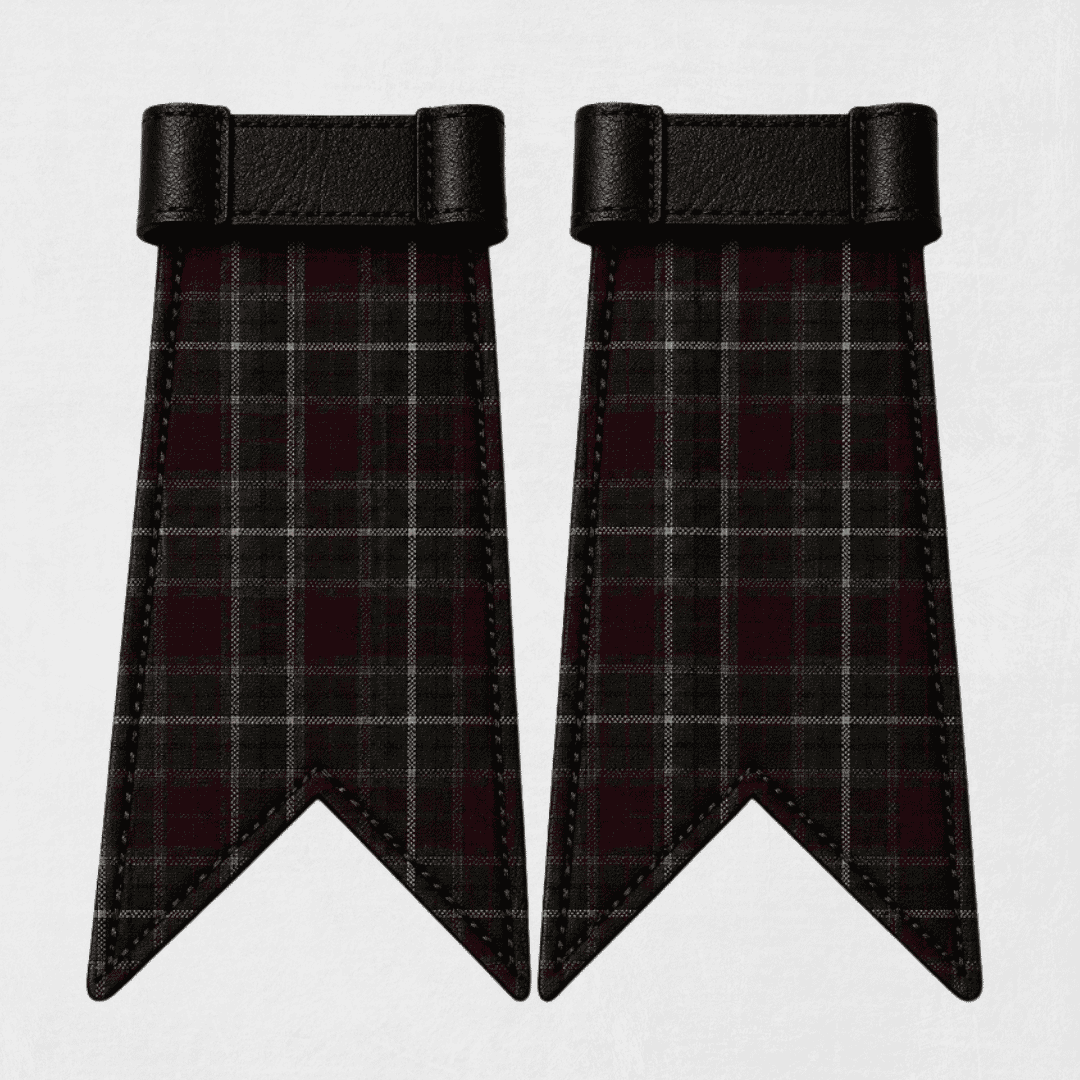 Crosbie Modern tartan flashes accessory for Scottish kilt hose and traditional Highland dress attire