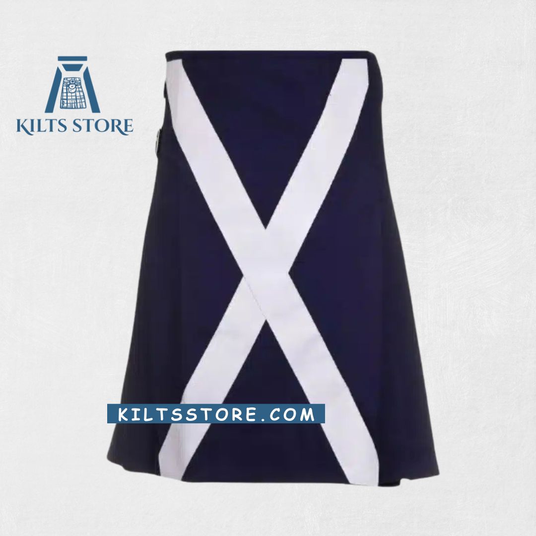 "Custom Made Scotland Flag Kilt with perfect fit and iconic Scotland flag design"