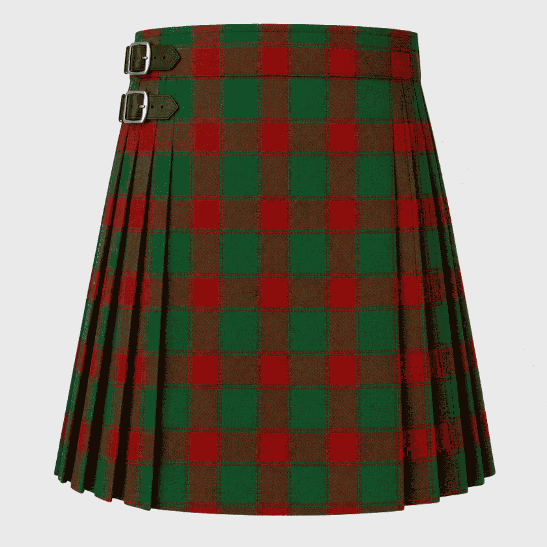 Donnachie Tartan Kilt featuring authentic Scottish clan tartan with traditional pleated Highland design