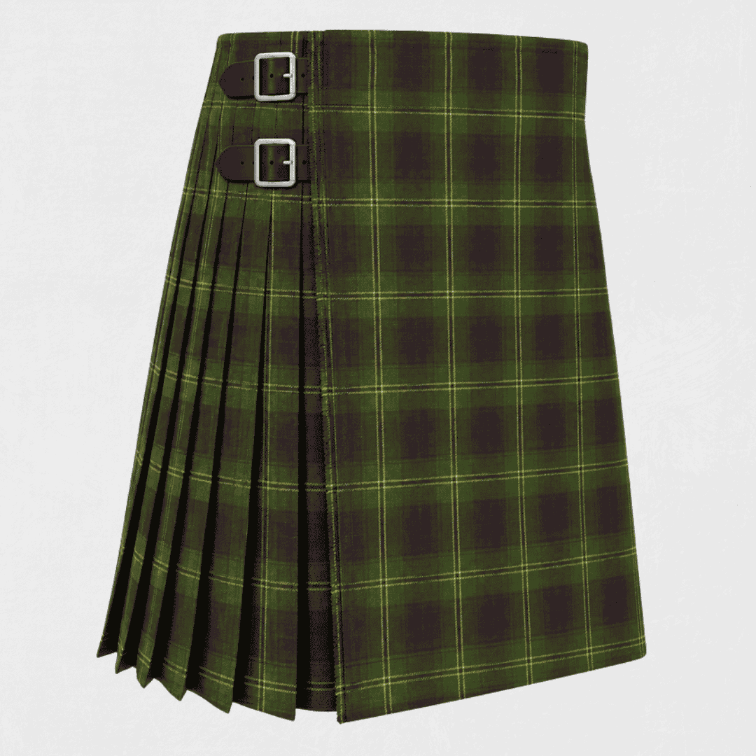 Durie Tartan Kilt featuring authentic Scottish clan tartan with traditional pleated Highland design