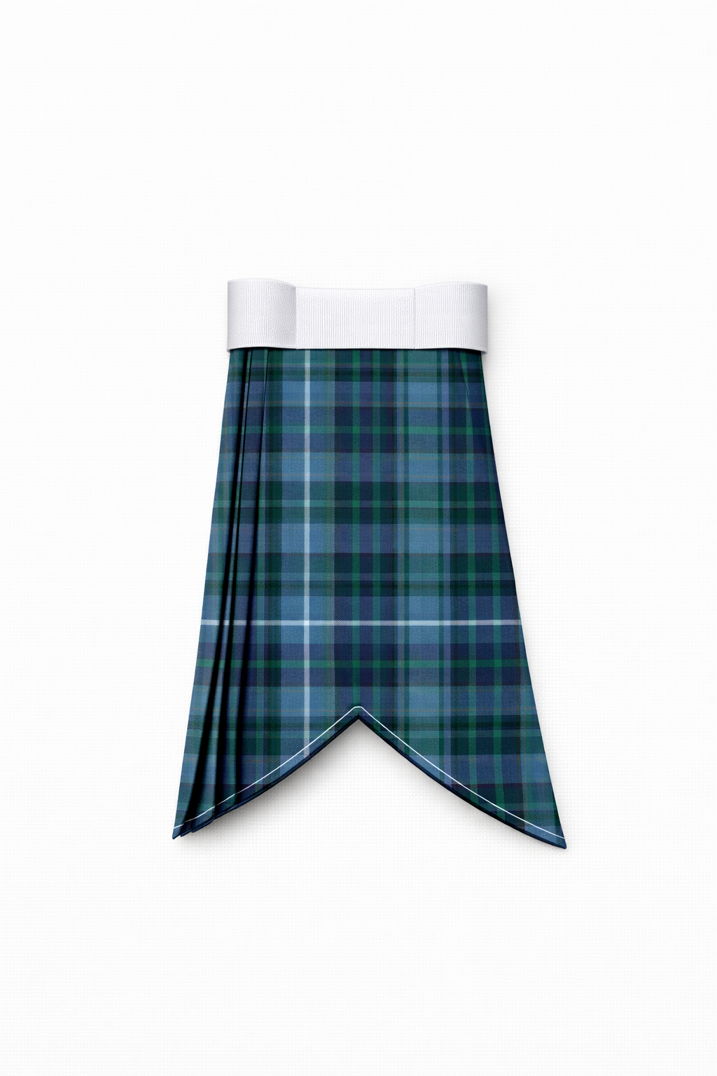 Ellis tartan flashes worn with traditional Scottish kilt hose for Highland dress
