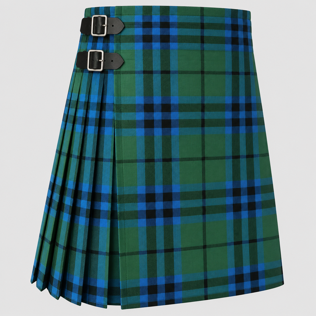 Falconer Tartan Kilt featuring authentic Scottish clan tartan with traditional pleated Highland design