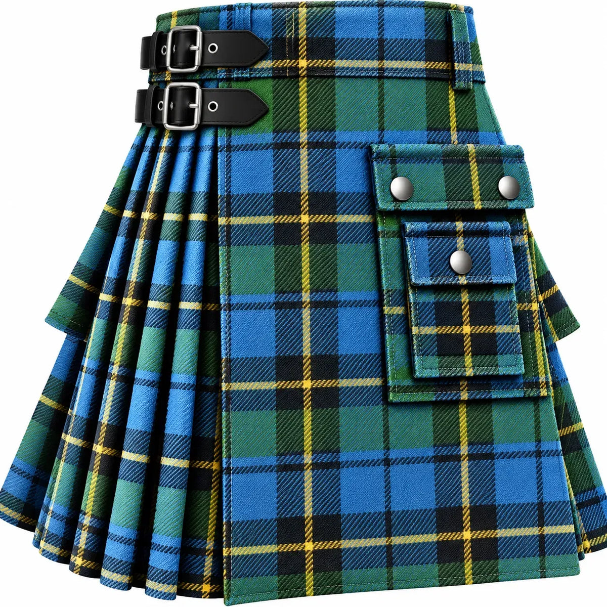 Gordon Clan Ancient Tartan Kilt in traditional Scottish Highland style