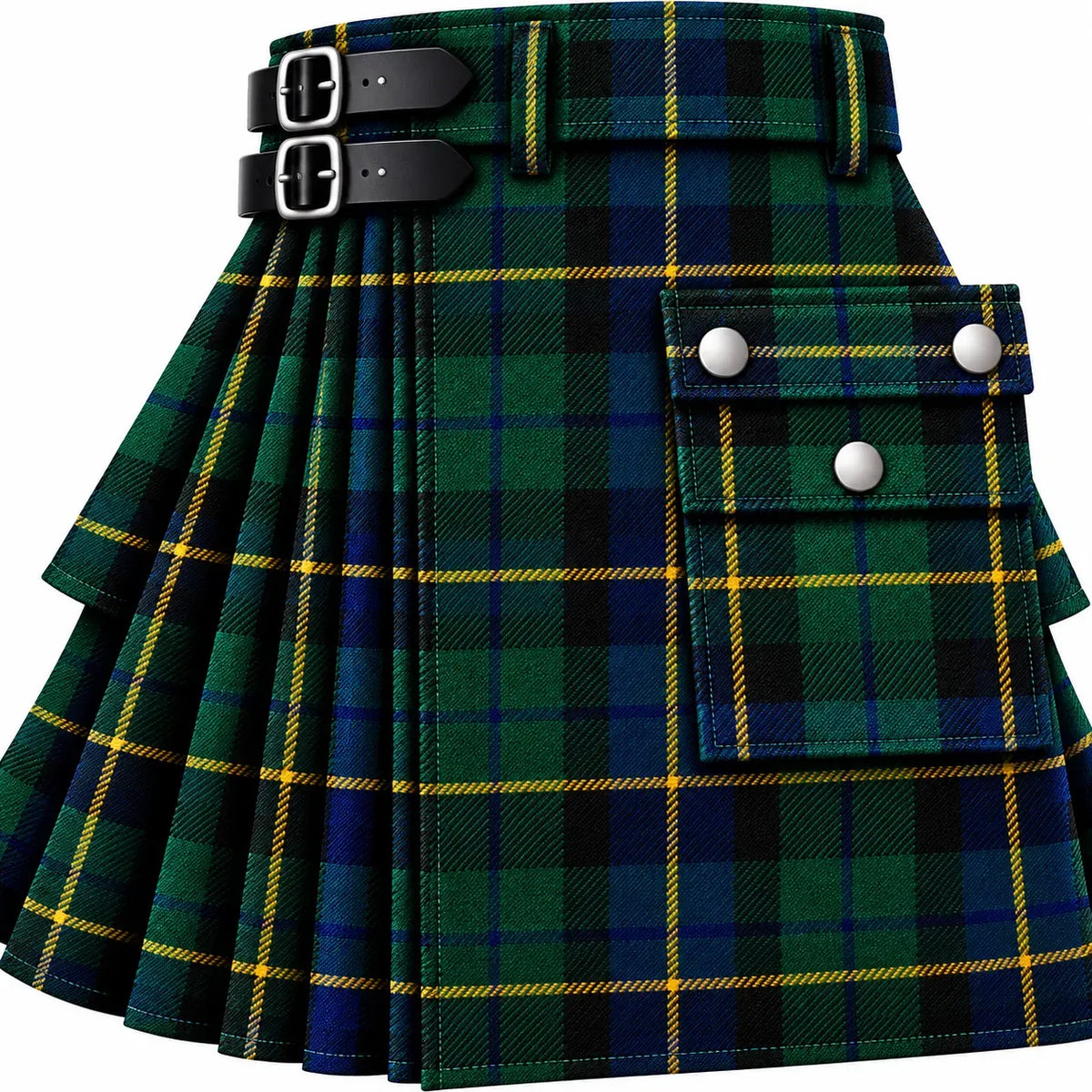 Gordon Clan Modern Tartan Kilt in traditional Scottish Highland style