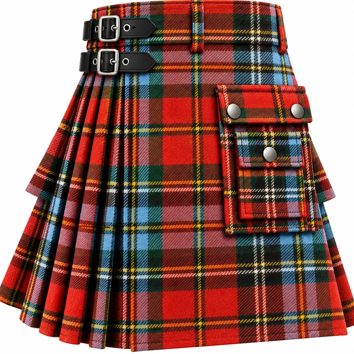 Gordon Red Ancient Tartan Kilt in traditional Scottish Highland style