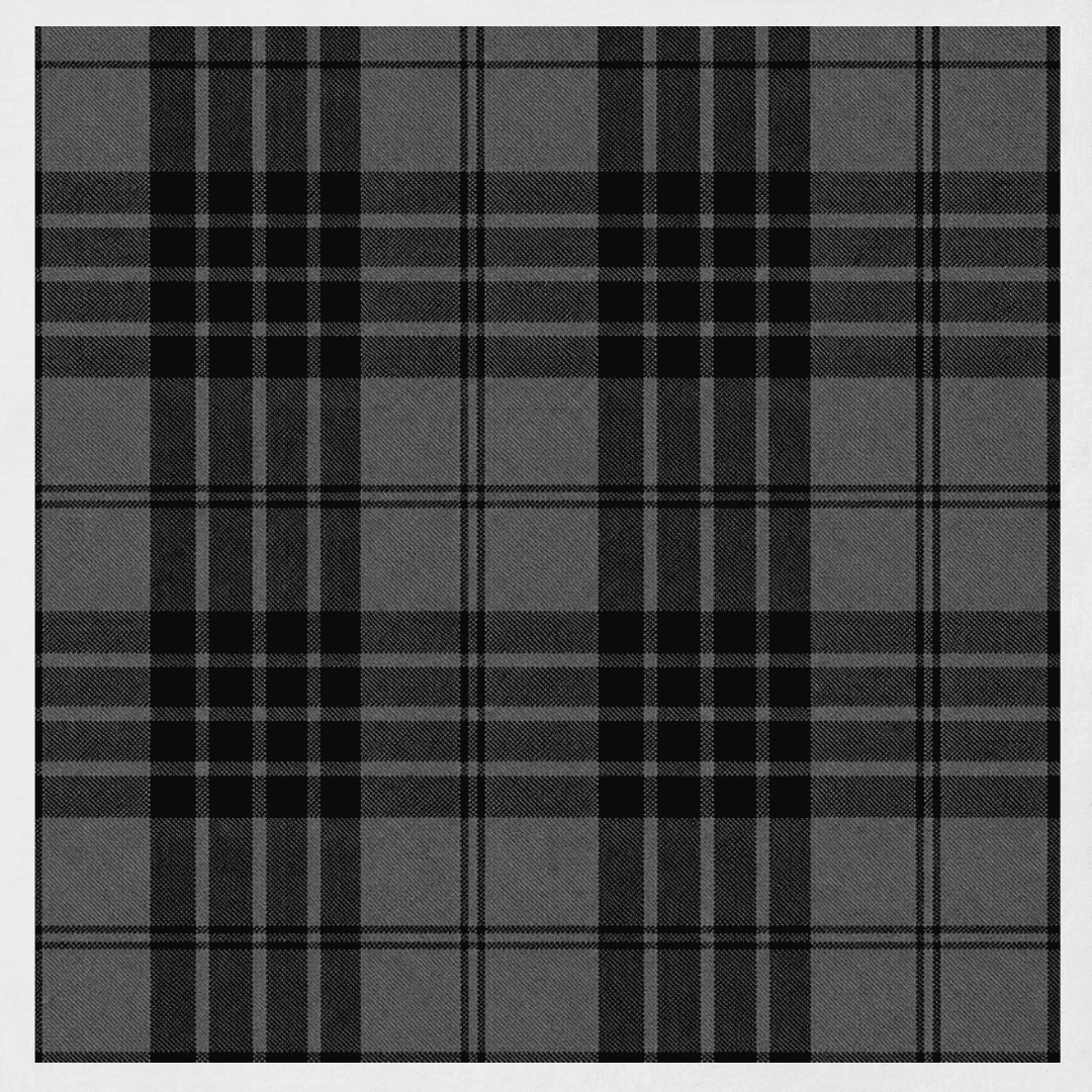 Grey Spirit Tartan Kilt featuring modern grey tartan pattern with traditional pleated Highland design
