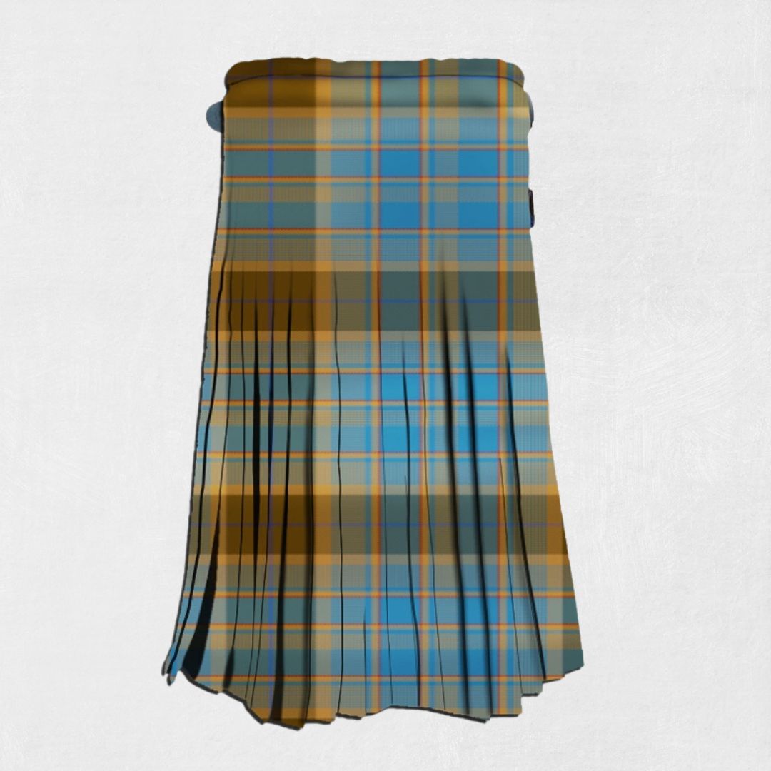 Back view of the Hand-made Allan Tartan Kilt, highlighting the tailored fit and adjustable strap details for a secure and comfortable fit.