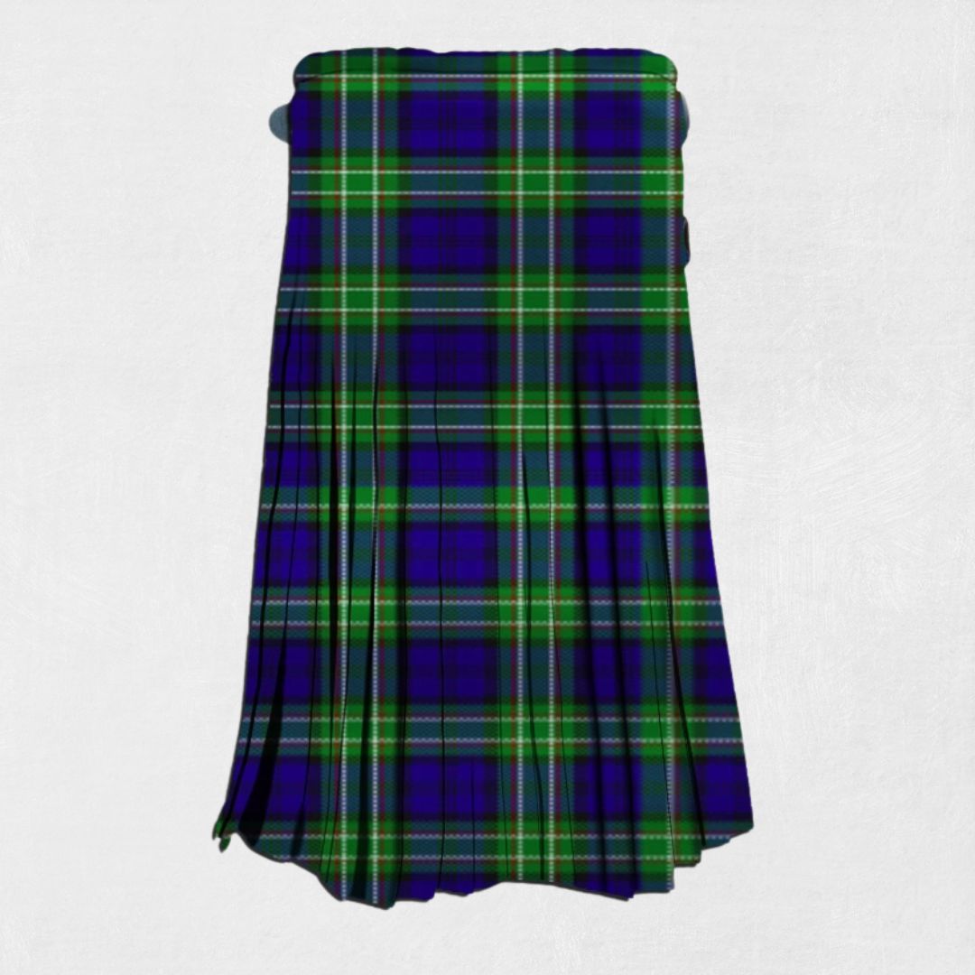Back view of the Hand-made Allen Tartan Kilt, showing the tailored fit and adjustable strap details for a perfect, secure fit.
