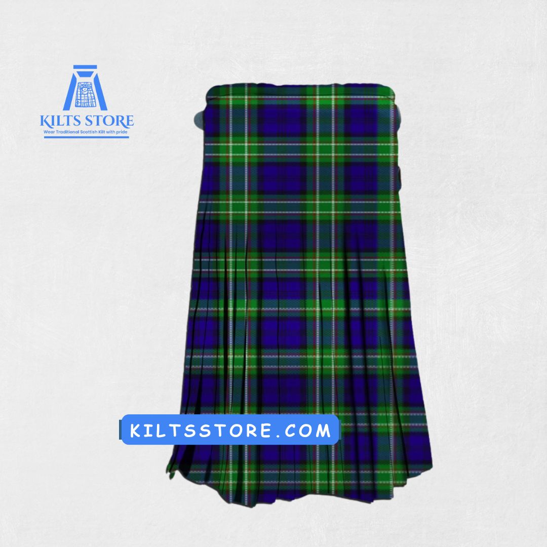 Back view of the Hand-made Allen Tartan Kilt, showing the tailored fit and adjustable strap details for a perfect, secure fit.