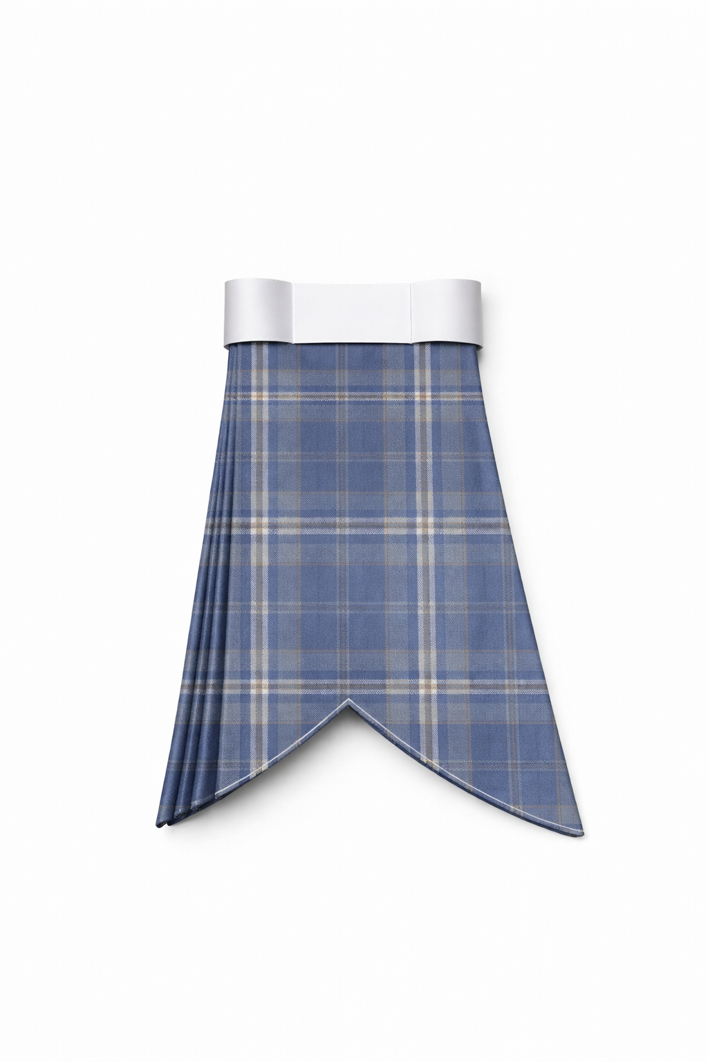 Hand Made Arran Mist tartan flashes worn with traditional Scottish kilt hose for Highland dress