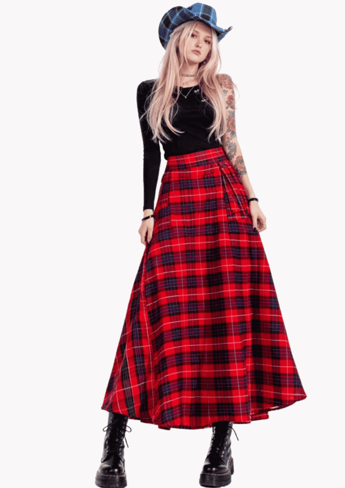 Heritage wrap skirt with adjustable waist and classic design for casual and everyday wear
