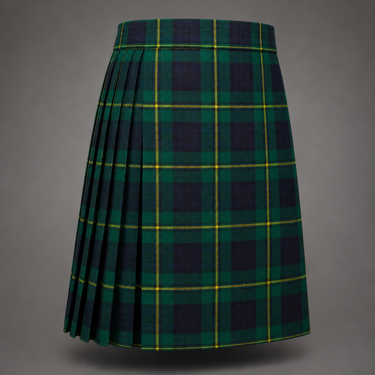 Johnston(e) Tartan Kilt featuring authentic Scottish clan tartan with traditional pleated Highland design