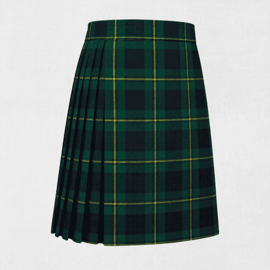 Johnston(e) Tartan Kilt featuring authentic Scottish clan tartan with traditional pleated Highland design