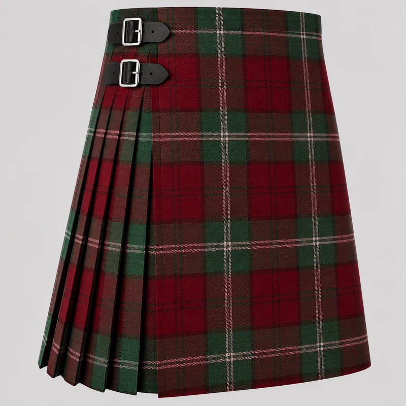 Lennox Tartan Kilt featuring authentic Scottish clan tartan with traditional pleated Highland design