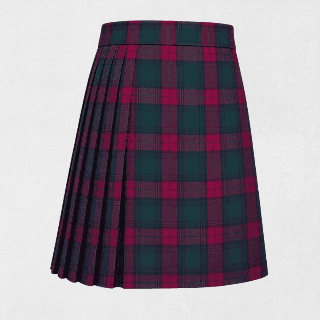 Lindsay Tartan Kilt featuring authentic Scottish clan tartan with traditional pleated Highland design