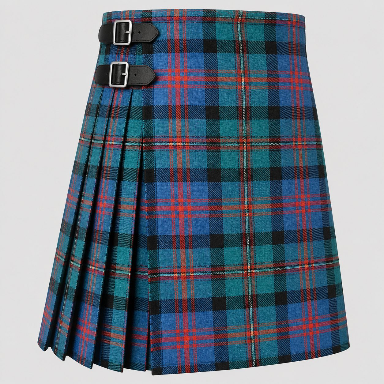 Logan Tartan Kilt featuring authentic Scottish clan tartan with traditional pleated Highland design