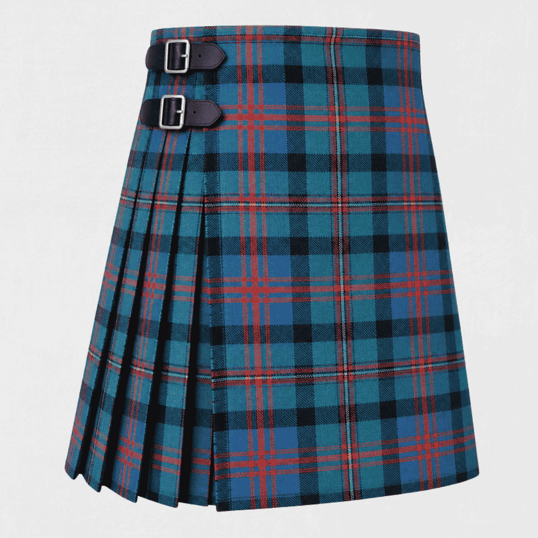 Logan Tartan Kilt featuring authentic Scottish clan tartan with traditional pleated Highland design