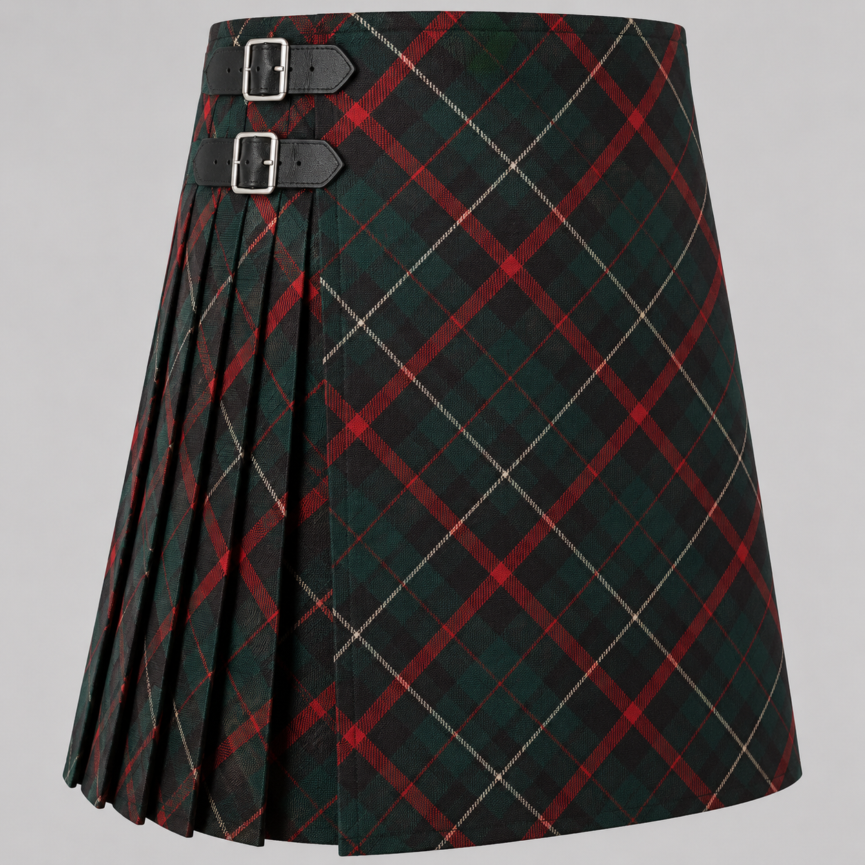 MacDiarmid Tartan Kilt featuring authentic Scottish clan tartan with traditional pleated Highland design