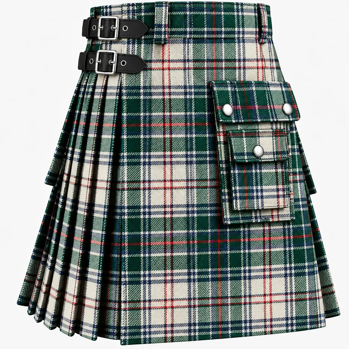 MacDonald Flora Dance Tartan Kilt in traditional Scottish Highland style