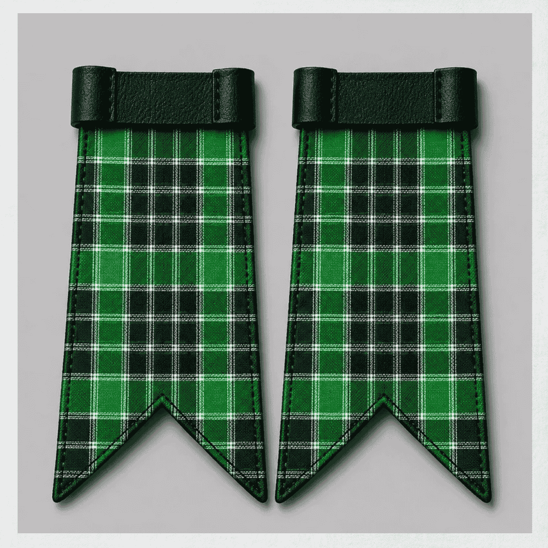 MacDonald Lord of the Isles Ancient tartan flashes for Highland kilt hose with authentic Scottish pattern