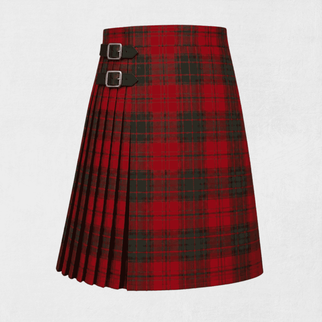MacDougall Tartan Kilt featuring authentic Scottish clan tartan with traditional pleated Highland design