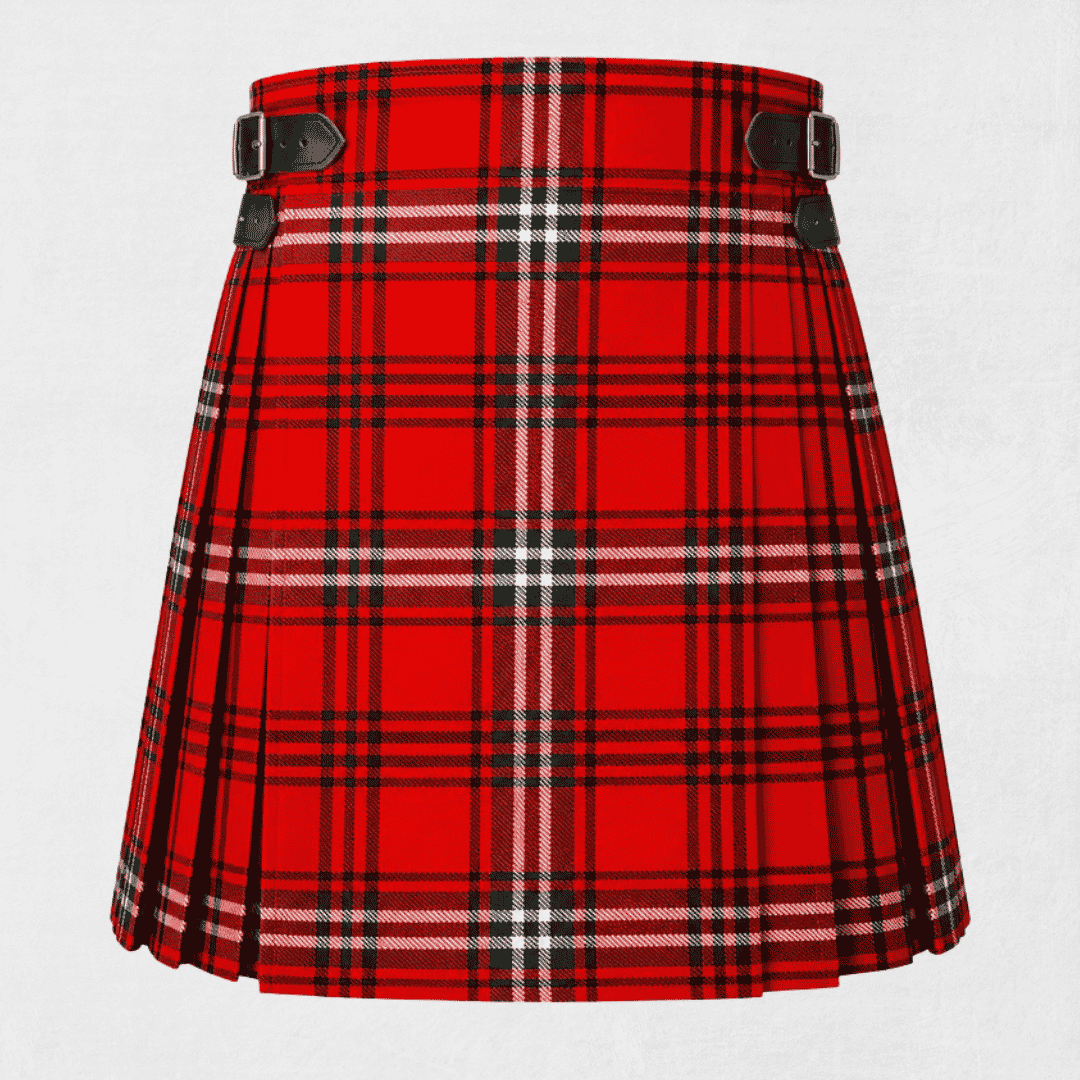 MacGillivray Tartan Kilt featuring authentic Scottish clan tartan with traditional pleated Highland design