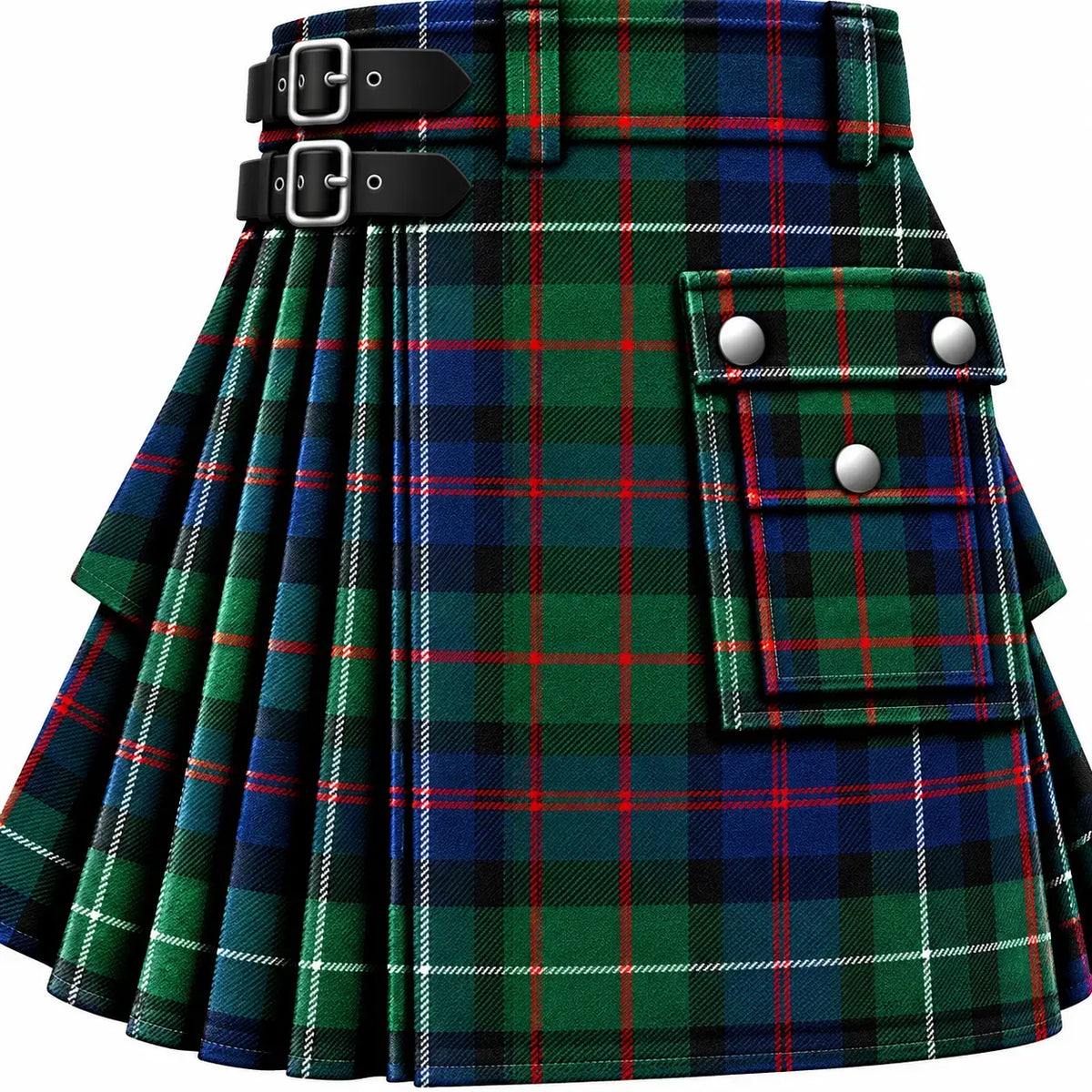 MacKenzie Modern Tartan Kilt in traditional Scottish Highland style