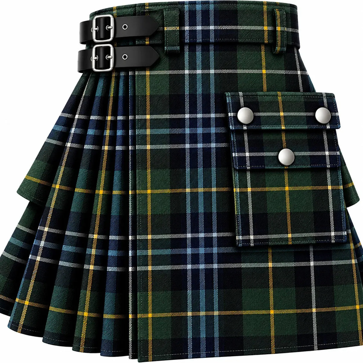 MacLean Dress Weathered Tartan Kilt in traditional Scottish Highland style