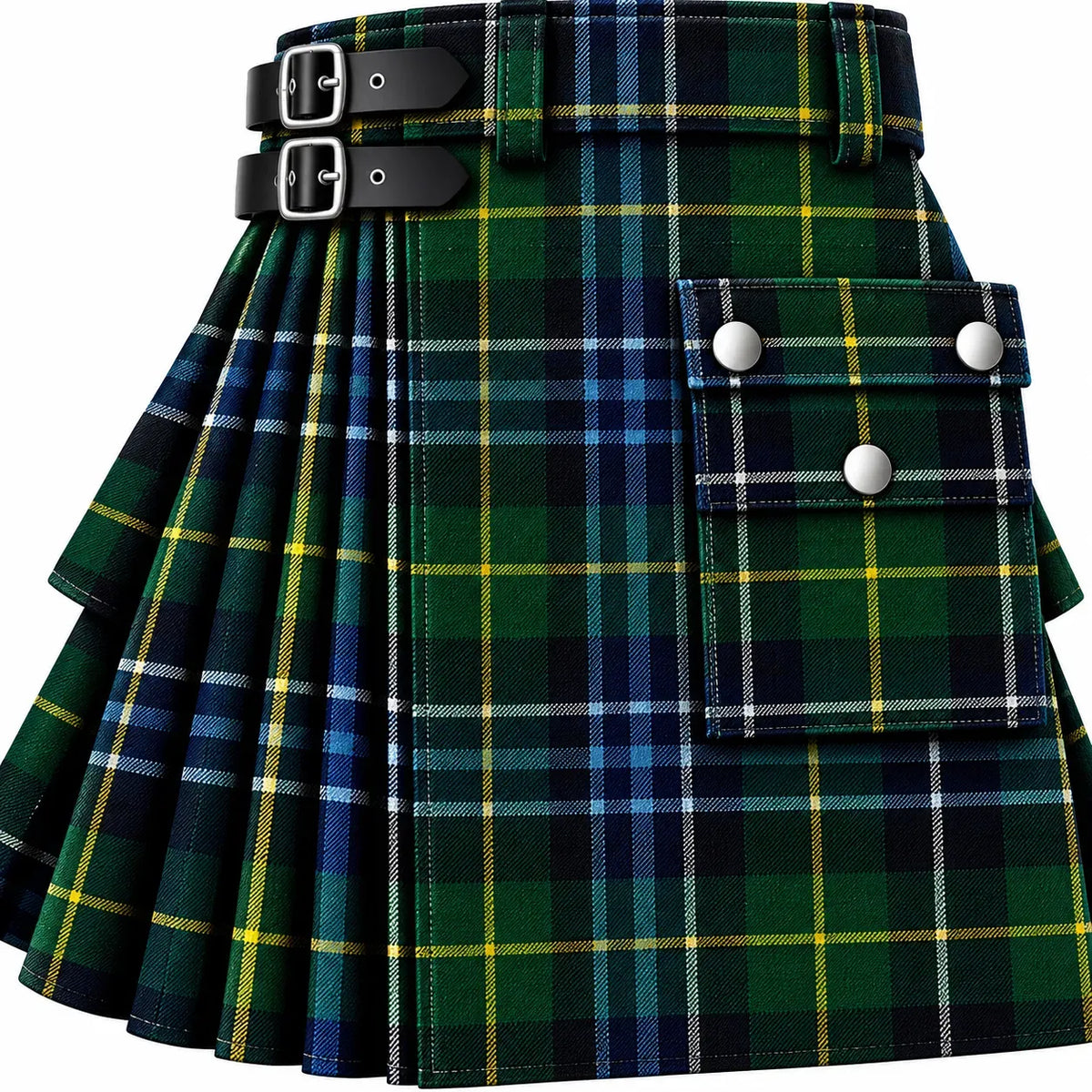 MacLean Hunting Tartan Kilt in traditional Scottish Highland style