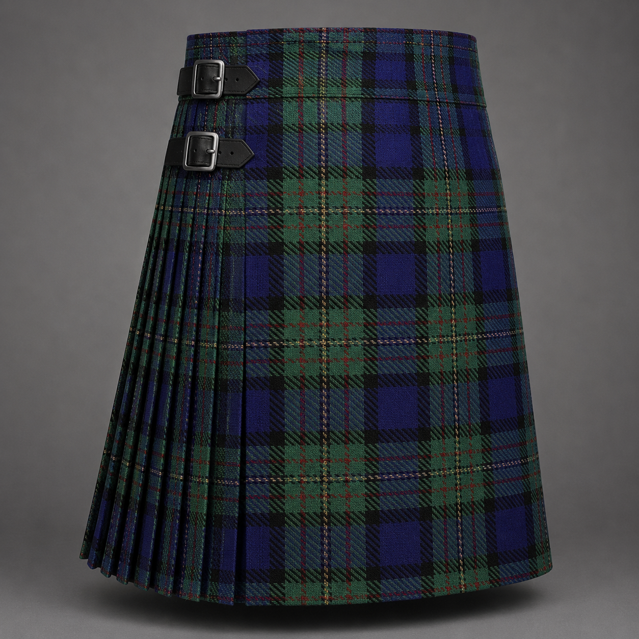 MacLean Tartan Kilt featuring authentic Scottish clan tartan with traditional pleated Highland design