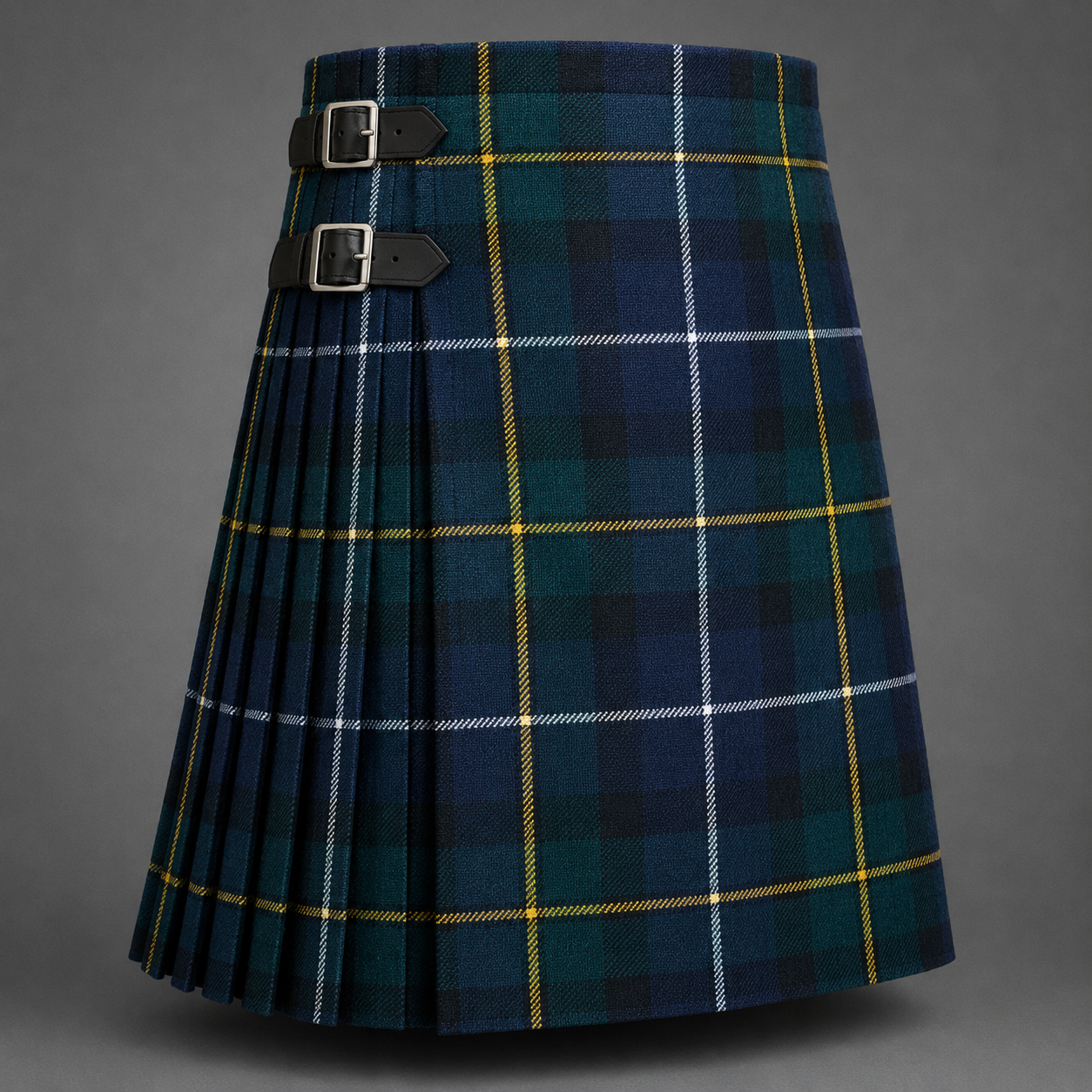 MacNeil MacNeill Tartan Kilt featuring authentic Scottish clan tartan with traditional pleated Highland design