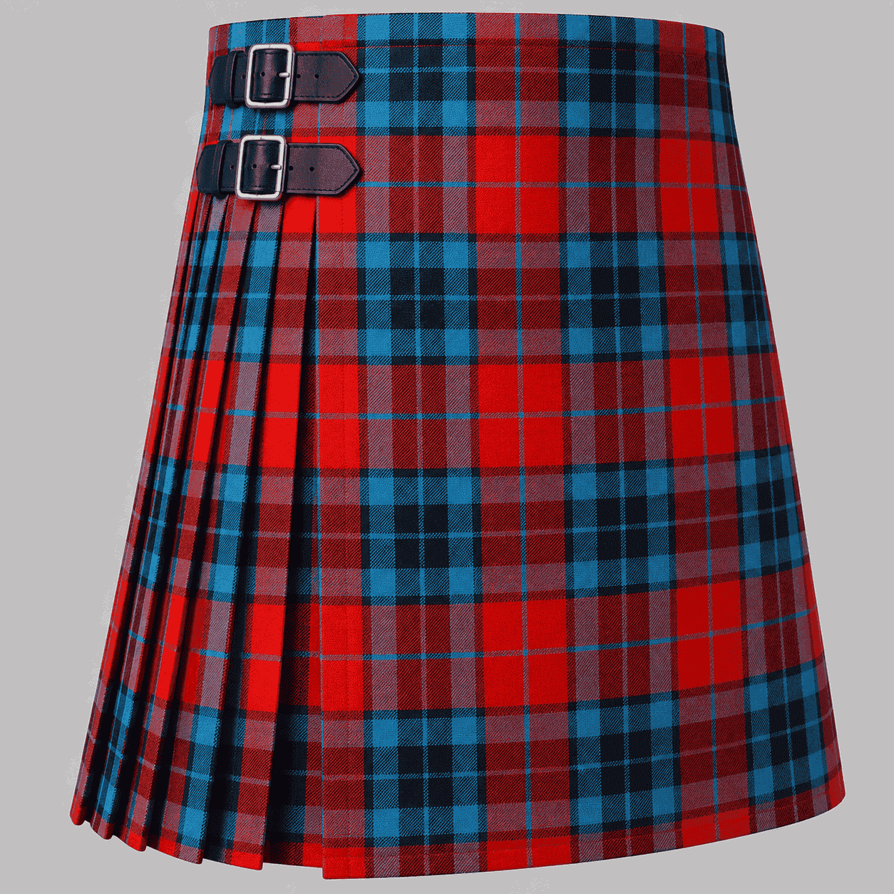 MacTavish Tartan Kilt featuring authentic Scottish clan tartan with traditional pleated Highland design