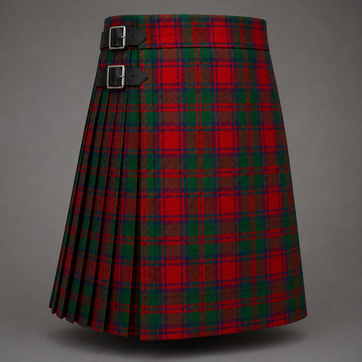 Mackintosh Tartan Kilt featuring authentic Scottish clan tartan with traditional pleated Highland design