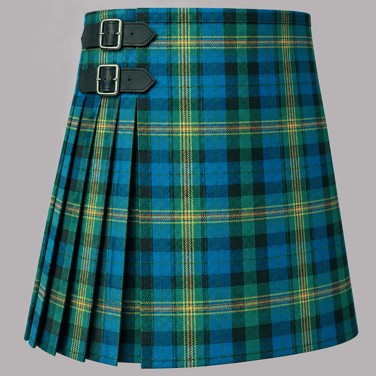 Maitland Tartan Kilt featuring authentic Scottish clan tartan with traditional pleated Highland design