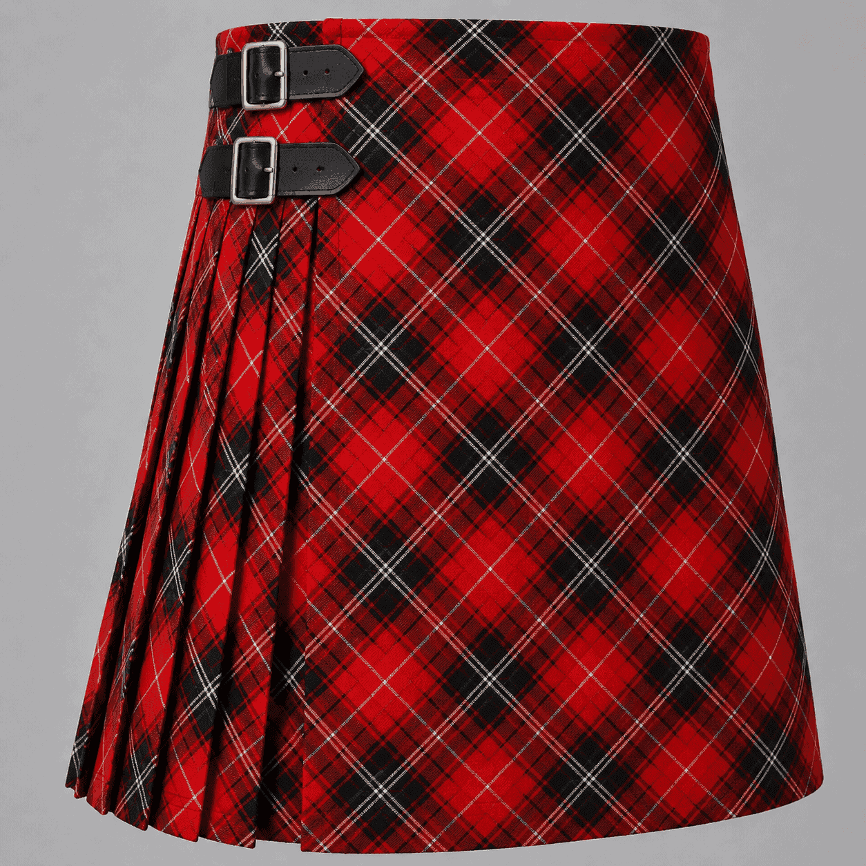 Marjoribanks Tartan Kilt featuring authentic Scottish clan tartan with traditional pleated Highland design