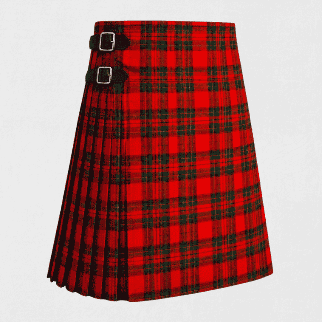 Matheson Tartan Kilt featuring authentic Scottish clan tartan with traditional pleated Highland design