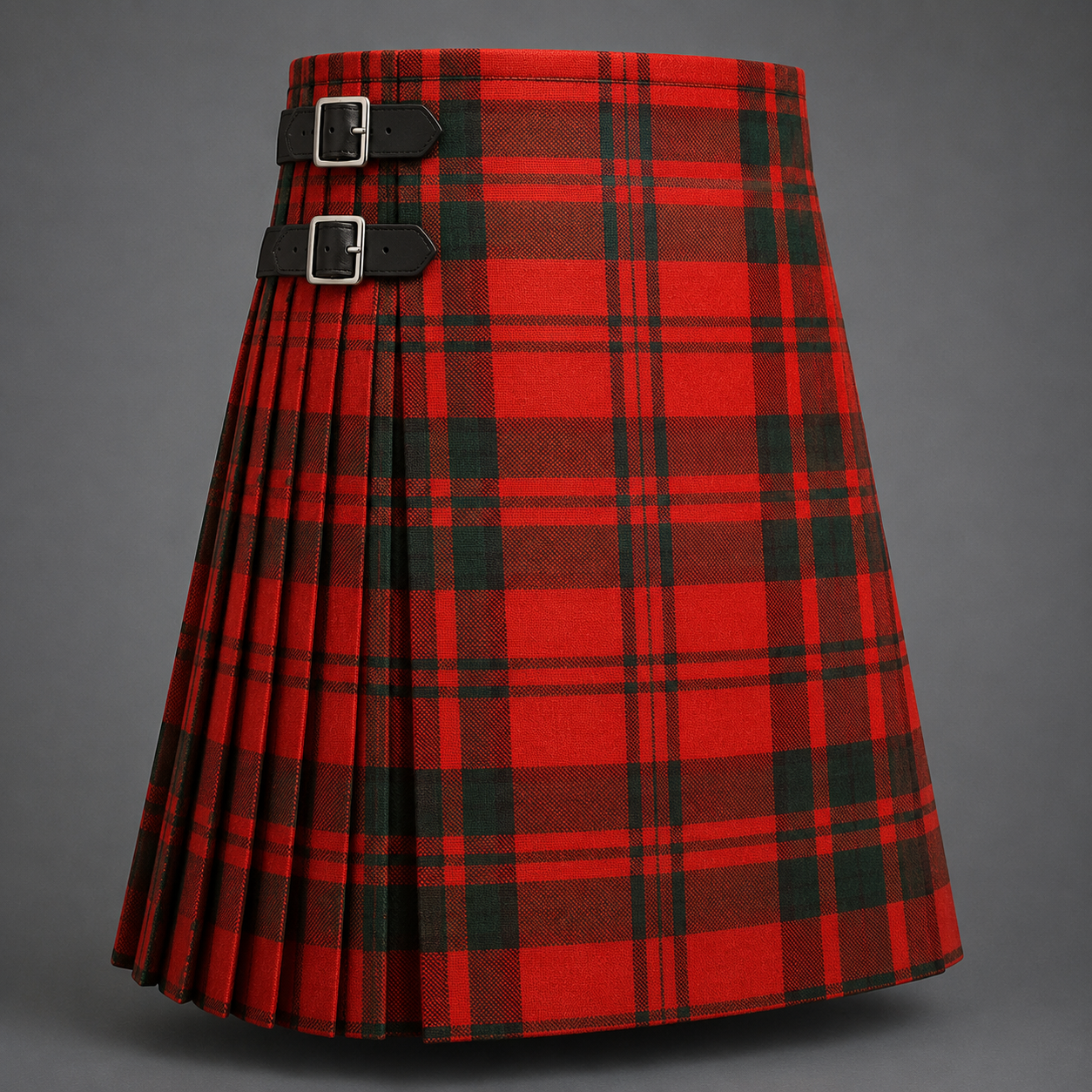 Maxwell Tartan Kilt featuring authentic Scottish clan tartan with traditional pleated Highland design